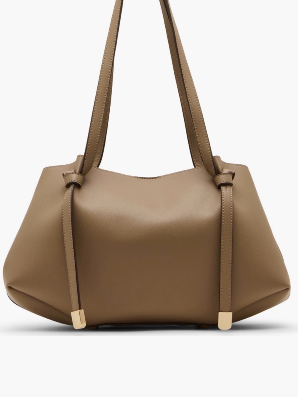 Anne Klein Small Tote Bag with Pouch – Neutral Taupe – Elegant & Minimalist
